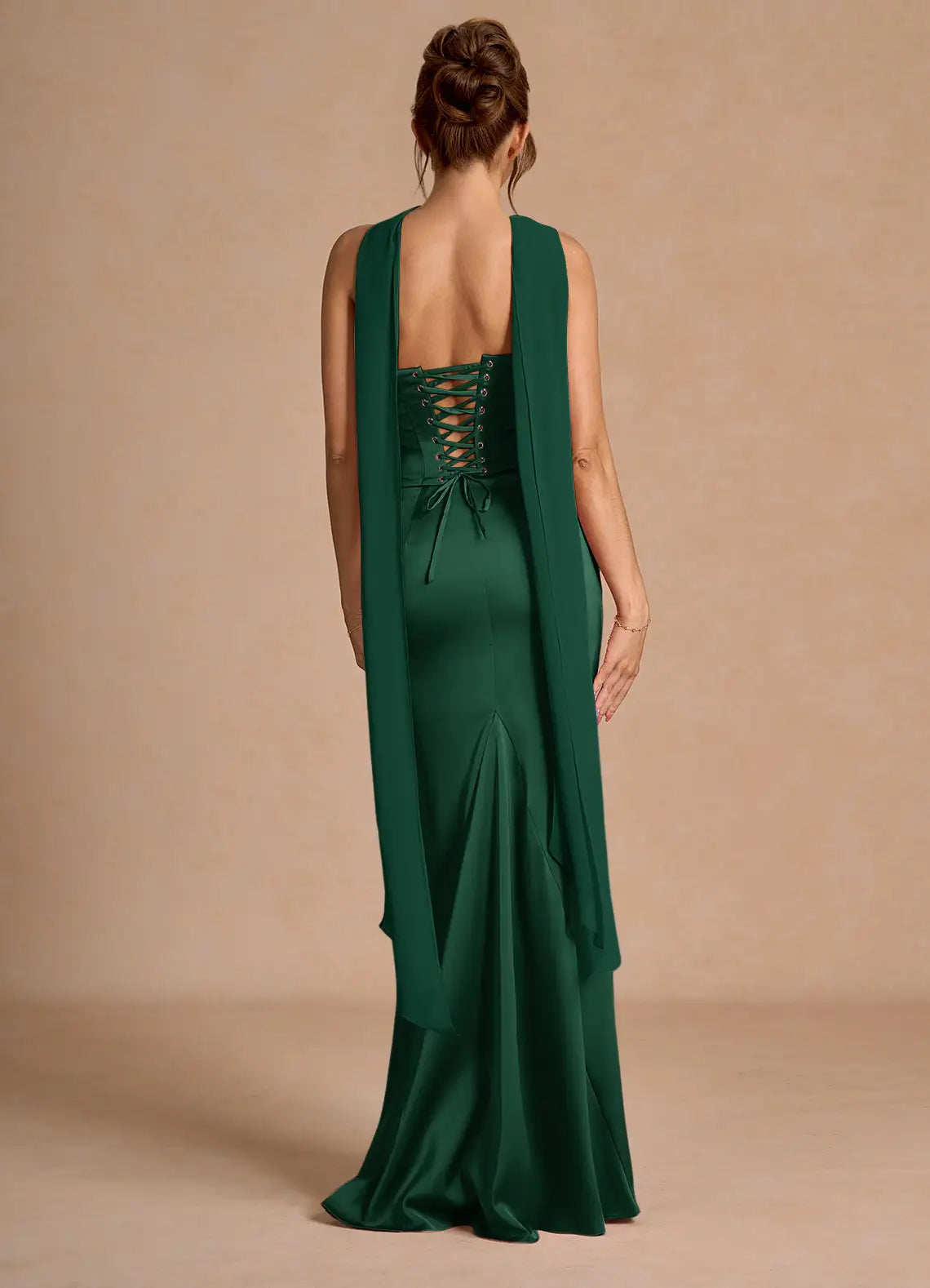Sorrel Emerald Green Corset Two-Piece Sets