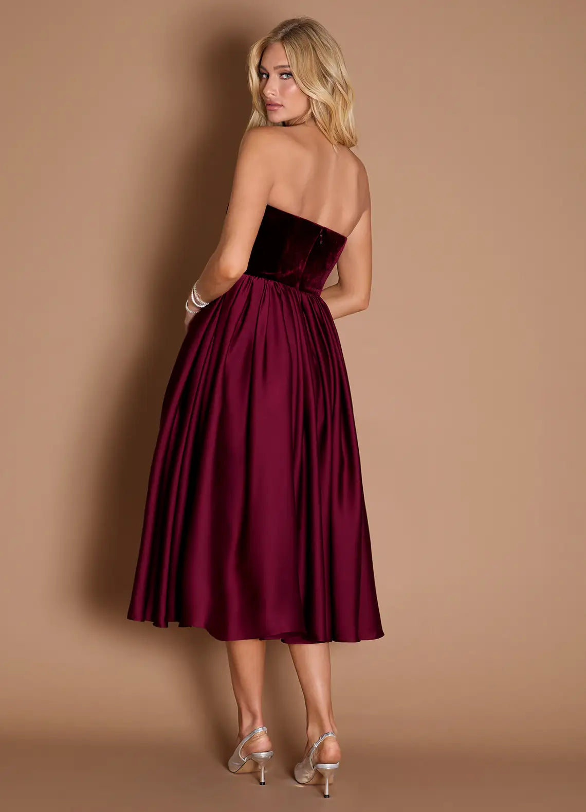 Marie Wine Midi Dress