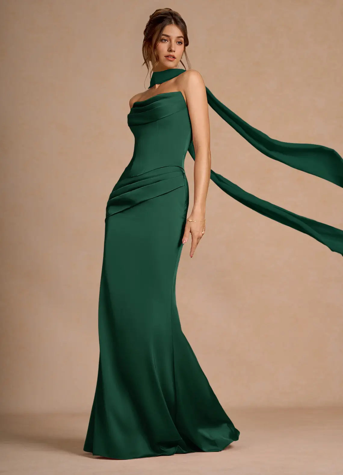 Sorrel Emerald Green Corset Two-Piece Sets