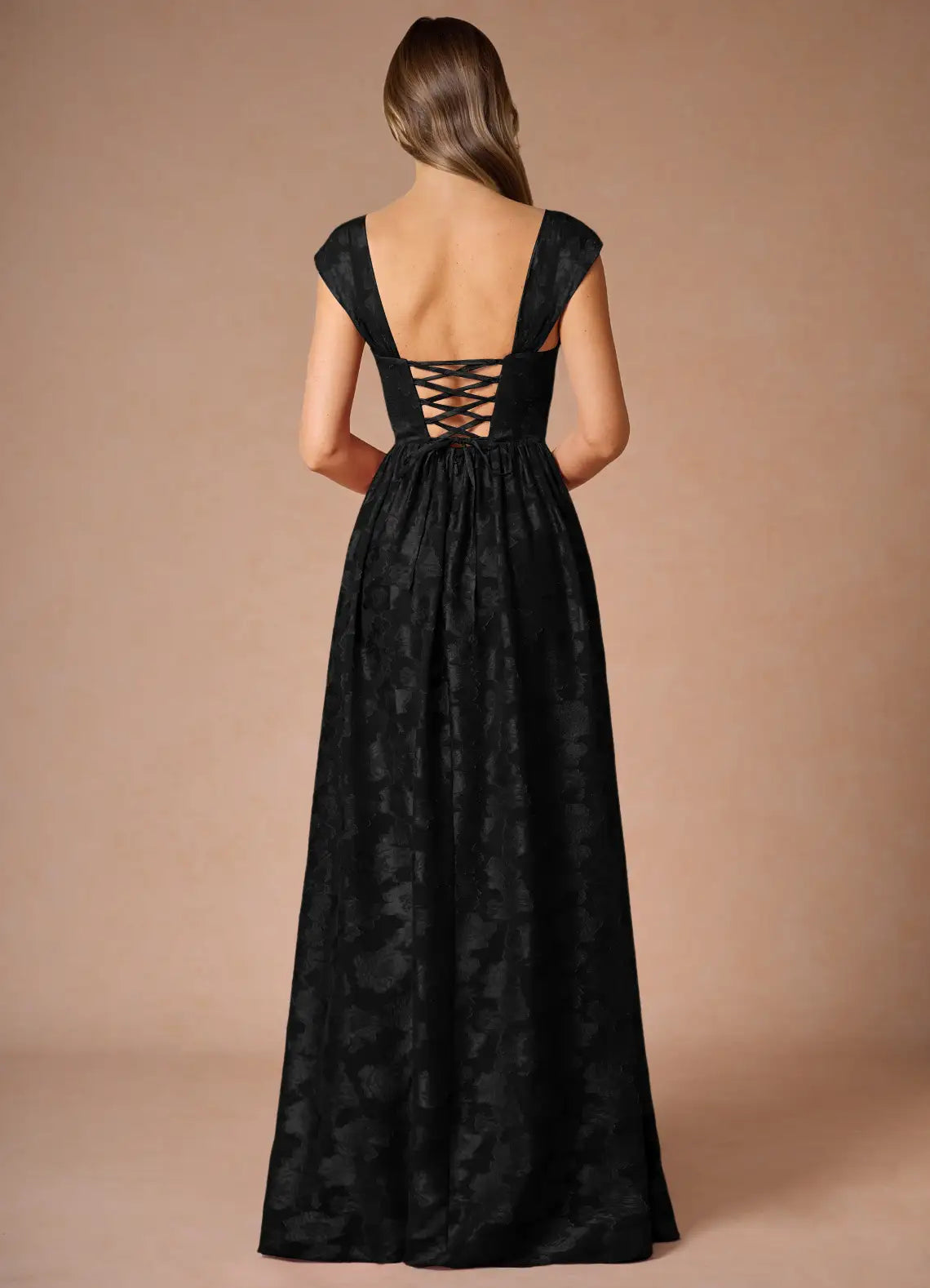 Hazel Black Pleated Maxi Dress